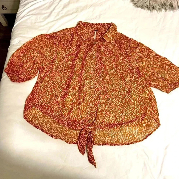 Free People Tops - Free People Button Up Shirt Size Small